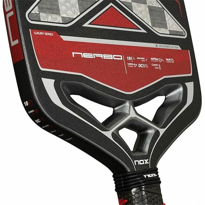 Pala de Pickleball Nox Nerbo Negro Fibra de carbono