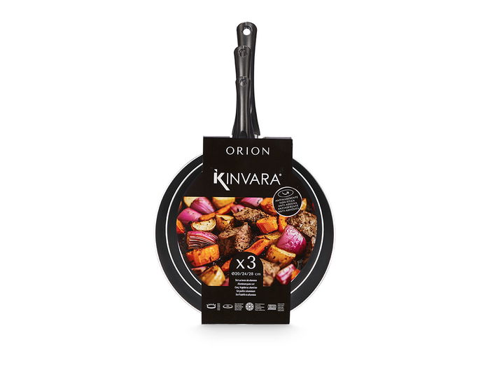 Kinvara Set 3 Sartenes Aluminio Rojo 28x46x15cm (Set de 6)