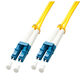 LINDY Cable de Fibra Óptica OS2 Monomodo LC/LC 2 m Amarillo, Referencia 47451