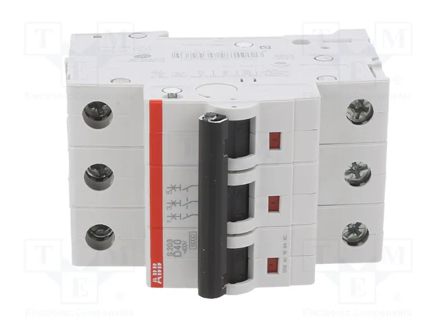 ABB S200 Interruptor magnetotérmico 3 polos 40A 6kA ABB S200 Interruptor magnetotérmico 3 polos 40A 6kA