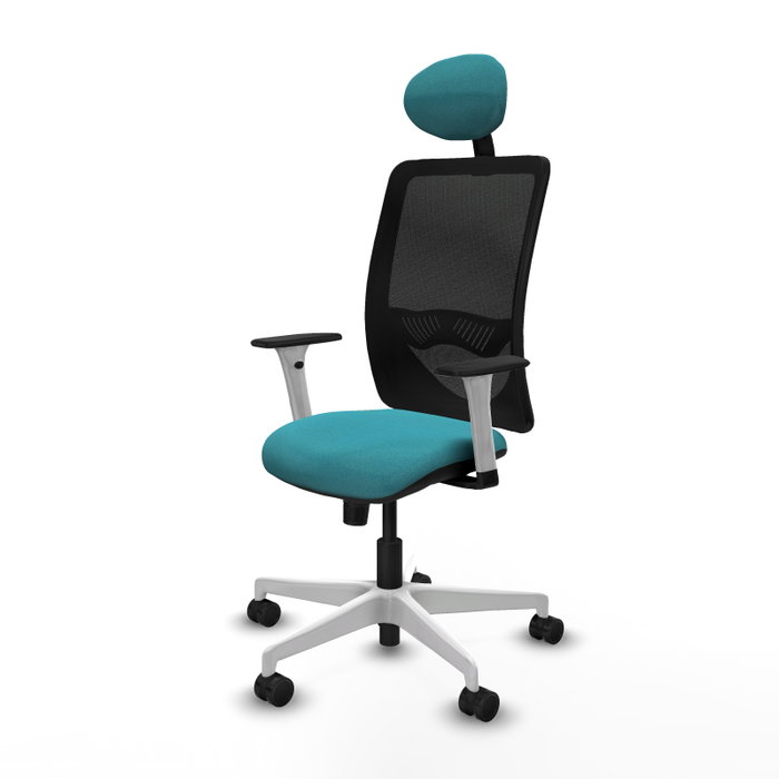 PIQUERAS Y CRESPO Silla de oficina Zulema Turquesa y Negro