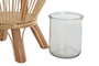 DKD Home Decor Portavelas Balines Natural Marron Ratan Cristal 31 x 46 x 31 cm (4 Unidades)