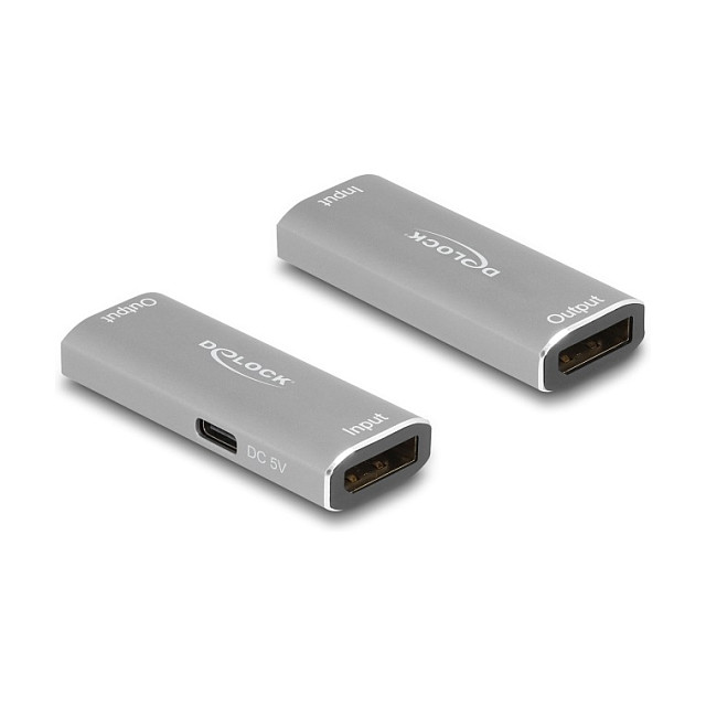 DeLOCK Repetidor Booster DisplayPort 1.4, 8K 30 Hz, Hasta 20 Metros, Resolución 7680 x 4320, Negro DeLOCK Repetidor Booster DisplayPort 1.4, 8K 30 Hz, Hasta 20 Metros, Resolución 7680 x 4320, Negro