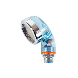 Bifull Cabezal de Ducha Iónico Dione Azul Transparente con Ahorro de Agua y Suavidad para el Cabello