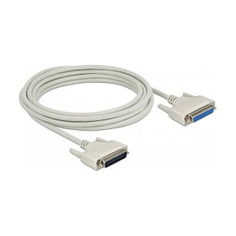 DeLOCK Cable serie D-Sub 25 macho a hembra 5 m Beige