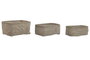 DKD Home Decor Set de 3 Cestas Textilena Beige