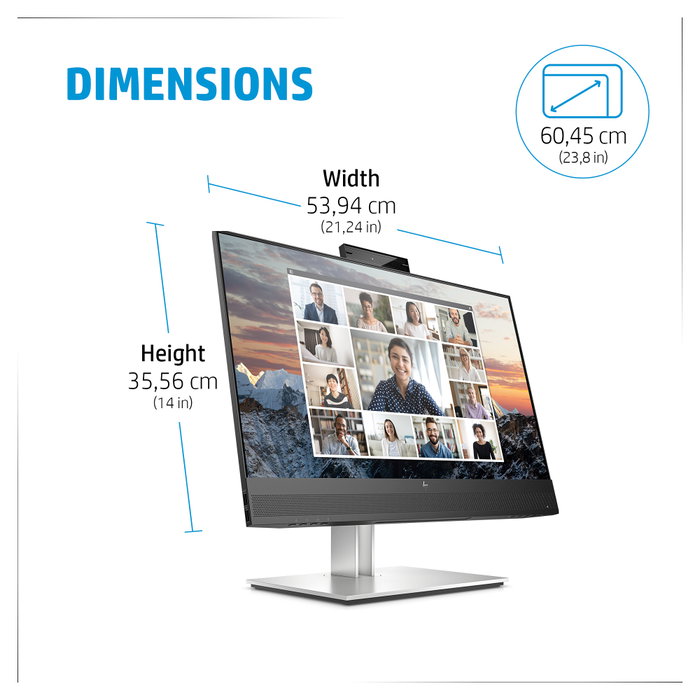 HP E24m G4 Monitor de conferencias Full HD 23.8 IPS USB-C Black/Silver