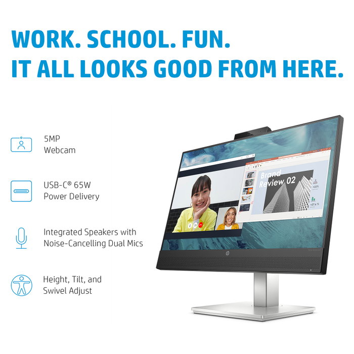 HP E24m G4 Monitor de conferencias Full HD 23.8 IPS USB-C Black/Silver