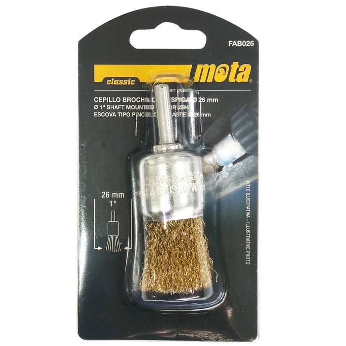 Mota Herramientas Cepillo brocha con espiga Ø26 mm