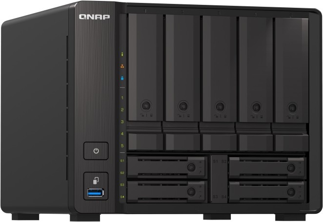 QNAP TS-H973AX NAS Torre Ryzen Embedded V1500B 32 GB DDR4 9 Bahías