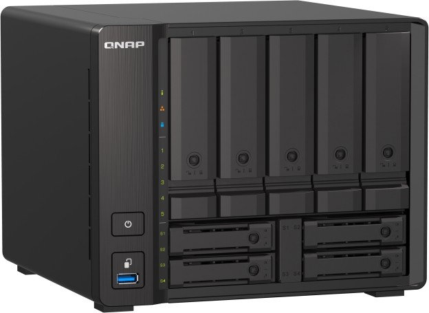 QNAP TS-H973AX NAS Torre Ryzen Embedded V1500B 32 GB DDR4 9 Bahías