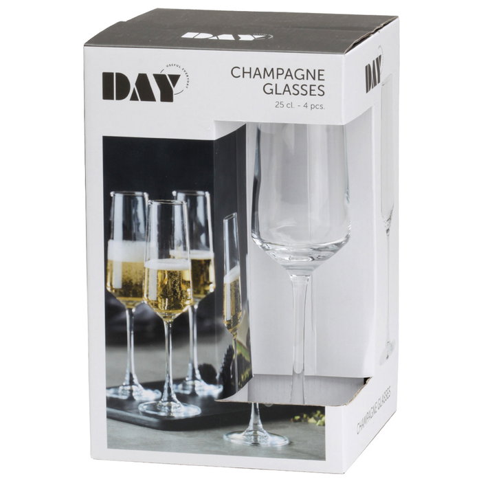 Day Juego De 4 Copas Cava 250 Ml Aptas Para Lavavajillas
