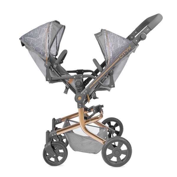 Decuevas Silla Gemelar Plegable City Multiposición para Muñecas hasta 52 cm, Dimensiones 42x55x91 cm