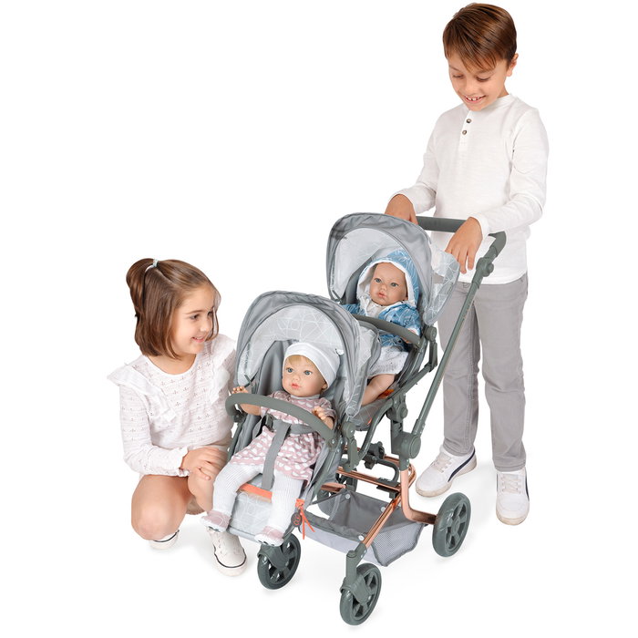 Decuevas Silla Gemelar Plegable City Multiposición para Muñecas de hasta 52 cm