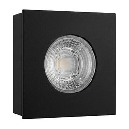 Synergy21 Helios LED Deckeneinbauspot negro cuadrado con marco de superficie