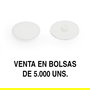 HERRAJES ALK Tapa Excéntrica Embellecedora Ø17Mm Formato Bolsa 5000 Unidades Acabado Blanco