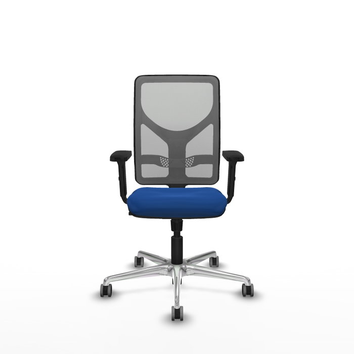 PIQUERAS Y CRESPO Silla de oficina Motilla con mecanismo Sincro, Azul y Gris