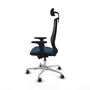PIQUERAS Y CRESPO Silla de oficina Mardos con mecanismo Sincro/Traslack Azul marino y Negro