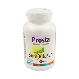 SURA VITASAN Prosta Complemento Alimenticio para el Mantenimiento de la Próstata - 60 Perlas - con Saw Palmetto, Pygeum, Ortiga, Zinc y Selenio