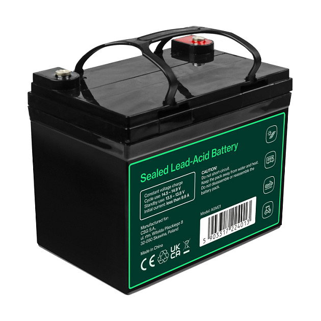 Green Cell Batería Cube AGM VRLA 12V 33Ah AGM12V33AH-J