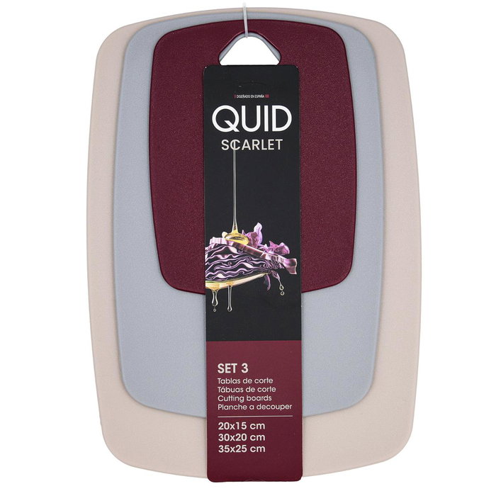 Quid Set de 3 Tablas de Corte Scarlet Beige de Diferentes Tamaños Quid Set de 3 Tablas de Corte Scarlet Beige de Diferentes Tamaños