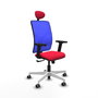 PIQUERAS Y CRESPO Silla de oficina Motilla con mecanismo Sincro, Rojo y Azul