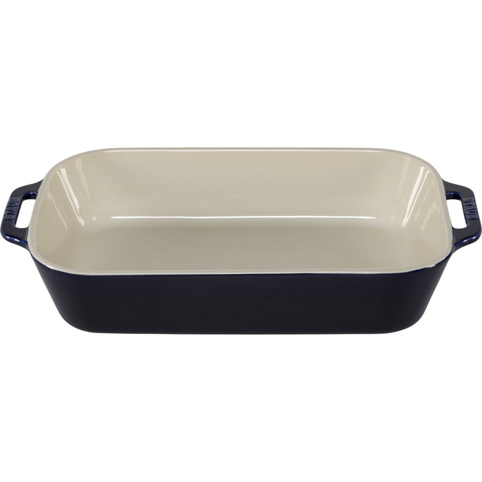 Staub Recipiente Rectangular de Cerámica Azul Oscuro 4,5 l