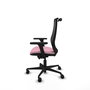 PIQUERAS Y CRESPO Silla de oficina Mardos con mecanismo Sincro/Traslack Rosa y Negro