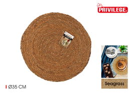 Privilege Salvamantel Redondo de Seagrass de 35 cm (36 Unidades)