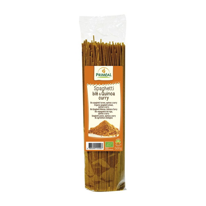 PRIMEAL Espagueti de Trigo Quinoa Curry Bio 500g