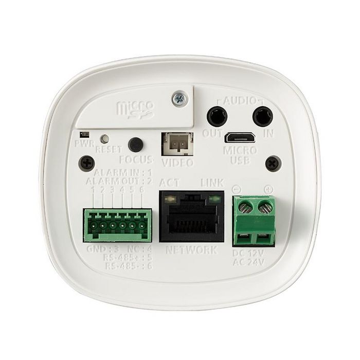 Hanwha Wisenet X Cámara IP Box 5MP AI WDR Interior 12/24V PoE P-Iris