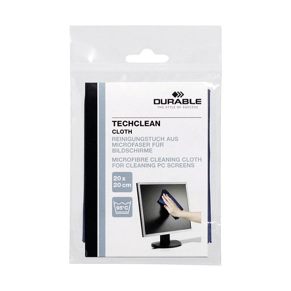 Durable TECHCLEAN Paño de microfibra 200x200 mm Azul
