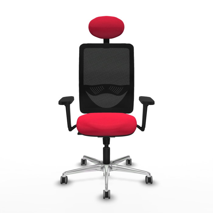 PIQUERAS Y CRESPO Silla de oficina Zulema con mecanismo Sincro, Rojo y Negro PIQUERAS Y CRESPO Silla de oficina Zulema con mecanismo Sincro, Rojo y Negro