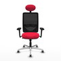 PIQUERAS Y CRESPO Silla de oficina Zulema con mecanismo Sincro, Rojo y Negro
