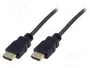 DIGITUS Cable HDMI High Speed con Ethernet de 5m, Negro