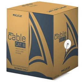 Phasak PHR 6312 Bobina Cable Red RJ45 FTP Cat.6 Sólido LSZH AWG23 305m Gris