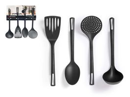 Kinvara Set 4 Utensilios Negro Plástico (PBT) 29x32x8 cm (Set de 12)