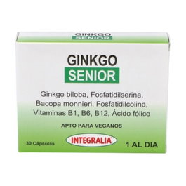 Integralia Ginkgo Complex 30 cápsulas - Complemento alimenticio con vitaminas B1, B6 y B12