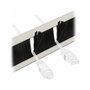 DeLOCK Panel de gestión de cables de 2U con cepillos de 10 pulgadas gris
