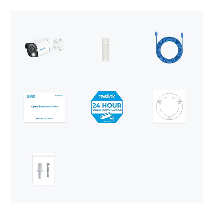 Reolink PC810AB4K01 Cámara de Seguridad IP 4K Visión Nocturna 30m Interior/Exterior Alámbrica Blanca