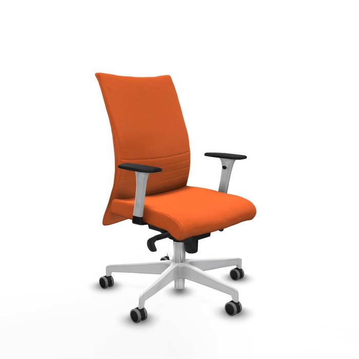 PIQUERAS Y CRESPO Silla Albacete Confidente Naranja con Mecanismo Sincro y Brazos 1D PIQUERAS Y CRESPO Silla Albacete Confidente Naranja con Mecanismo Sincro y Brazos 1D