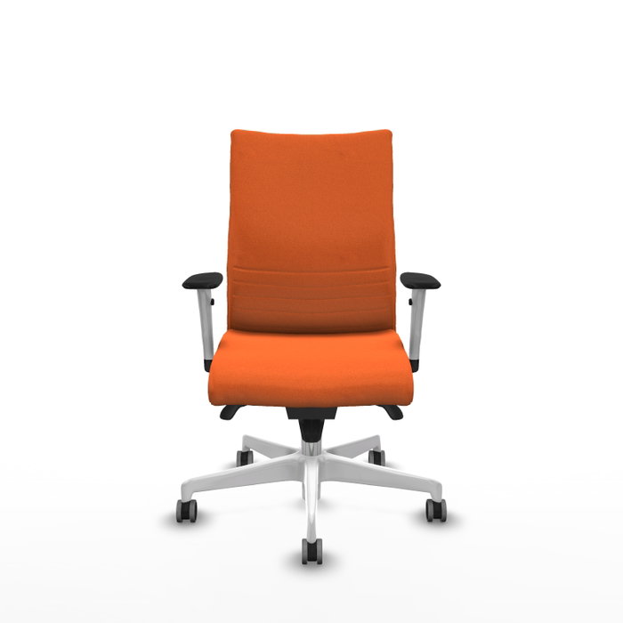 PIQUERAS Y CRESPO Silla Albacete Confidente Naranja con Mecanismo Sincro y Brazos 1D PIQUERAS Y CRESPO Silla Albacete Confidente Naranja con Mecanismo Sincro y Brazos 1D