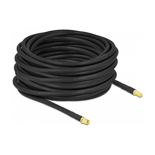 DeLOCK Cable coaxial de antena SMA macho a SMA hembra LMR/CFD300 15 m DeLOCK Cable coaxial de antena SMA macho a SMA hembra LMR/CFD300 15 m