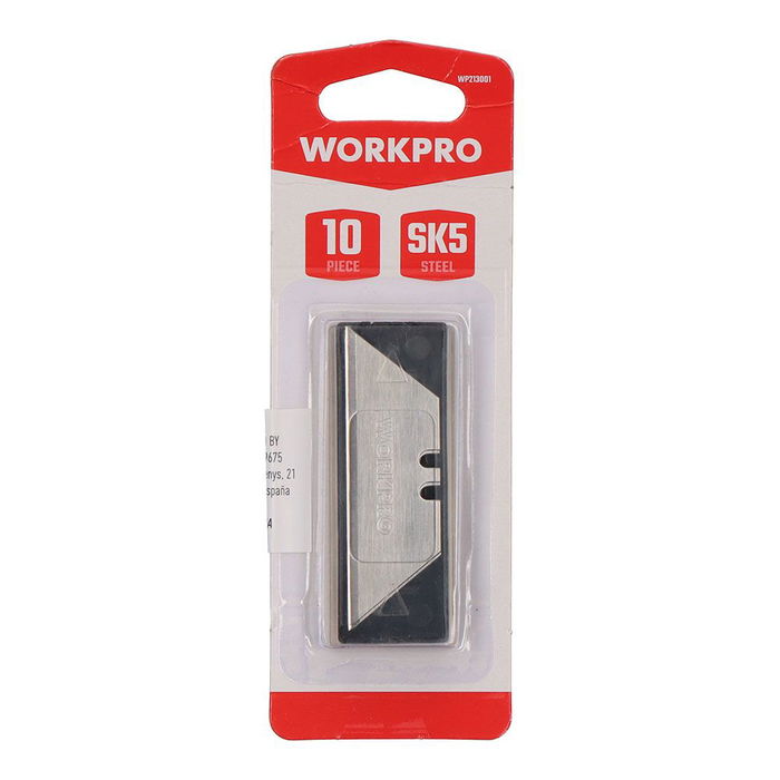 Workpro Cuchillas Cutter Trapezoidales Recambio 10 uds Hoja SK5 60x25x13mm
