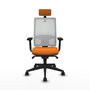 PIQUERAS Y CRESPO Silla de oficina Horna Naranja y Blanco