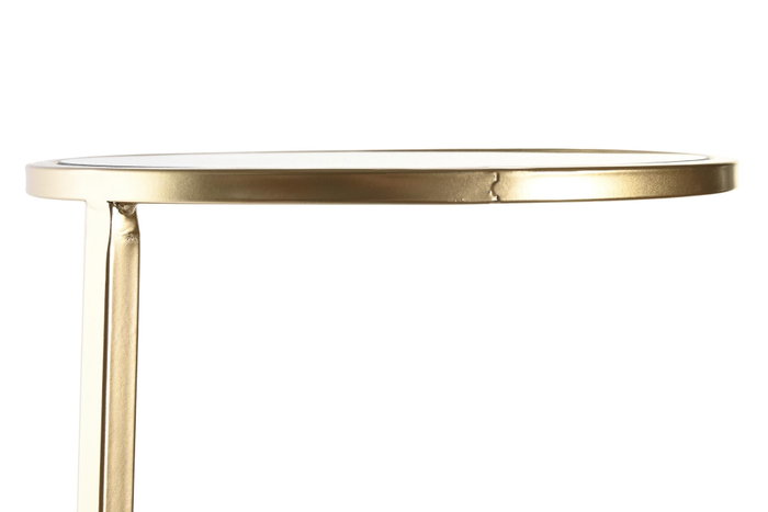 DKD Home Decor Estantería Dorado Metal Cristal 30 x 86 x 32.5 cm con 4 Estantes
