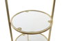 DKD Home Decor Estantería Dorado Metal Cristal 30 x 86 x 32.5 cm con 4 Estantes