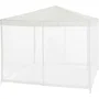 Arbor de jardín con 4 redes de mosquitos - 3x3m - Acero y poliéster 140 G - Blanco