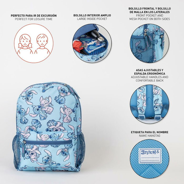 Cerdá Mochila Infantil Tiempo Libre Estampado Stitch Azul Cerdá Mochila Infantil Tiempo Libre Estampado Stitch Azul
