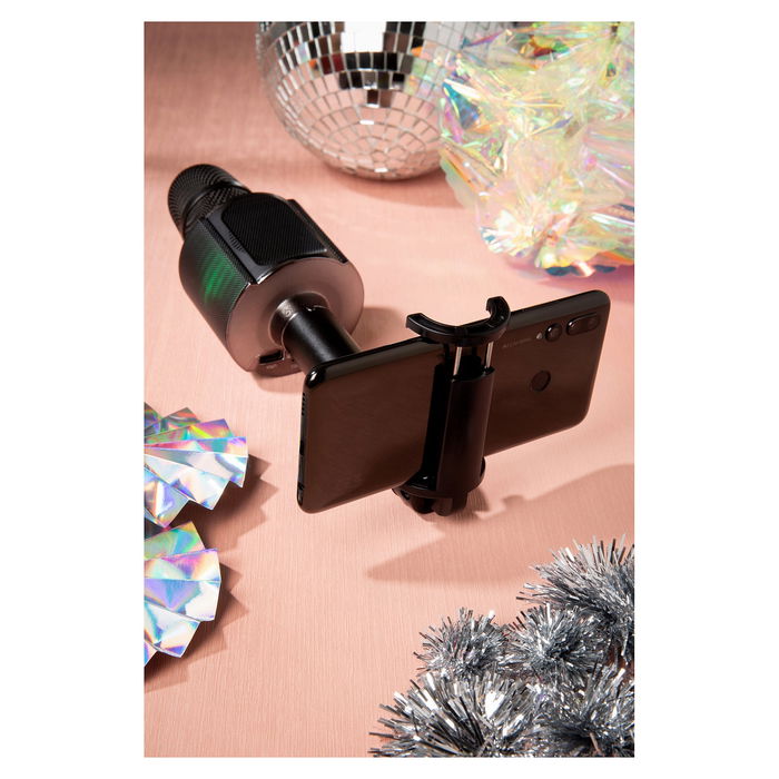 Lenco BMC-090 Micrófono Karaoke Inalámbrico Bluetooth Negro Metal Plástico 10m Batería 8h 5W